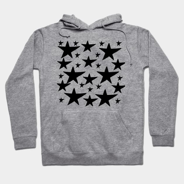 Black stars pattern Hoodie by BlackMeme94